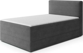 Επενδυμένο Κρεβάτι Mitalo-Ανθρακί-140 x 200