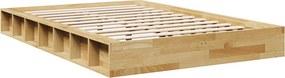vidaXL Πλαίσιο κρεβατιού χωρίς στρώμα 120x190 cm μασίφ ξύλο δρυς