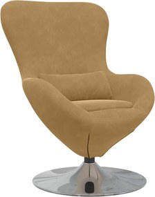 vidaXL Κάθισμα-αυγό Καφέ Βελούδο