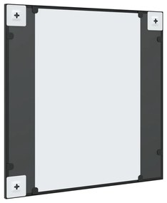 Καθρέφτης Τοίχου Τετράγωνος Μαύρος 60 x 60 εκ. από Σίδερο - Μαύρο