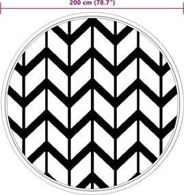 vidaXL Χαλί εξωτερικού χώρου ARAKIL γκρι Ø200 cm PP