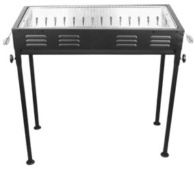 KMT Style Φορητή Ψησταριά Κάρβουνου για BBQ 67x30εκ. Μαύρη