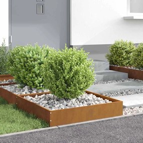 vidaXL Περίγραμμα γκαζόν 6 pcs Σκ rusty 60 x 60 x 13 εκ