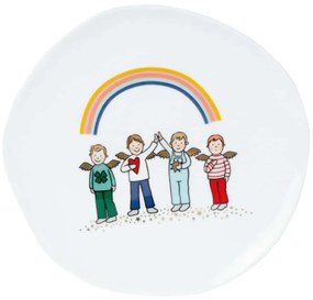 Διακοσμητικό Πιάτο Heavenly Brothers RD0092183 Φ14cm Multi Raeder Πορσελάνη