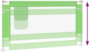 vidaXL Μπάρα Κρεβατιού Προστατευτική Πράσινη 150 x 25 εκ. Υφασμάτινη