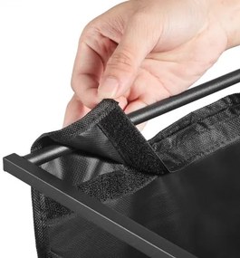 VEVOR 2 Section Laundry Sorter with Pull-Out Bags Metal Frame &amp; Wooden Tabletop