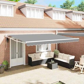 vidaXL Electric Awning Frame 4 x 3 m Λευκό Powder-Coated Aluminium