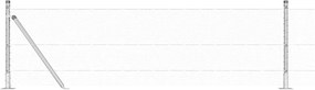 vidaXL Στύλος Περιφράξεων Ασημί 10 x 0,4 μ (13 mm πλέγμα) Ατσάλι