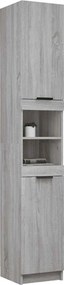 vidaXL Ντουλάπι Μπάνιου Γκρι Sonoma 32x34x188,5 εκ. Επεξεργασμένο Ξύλο