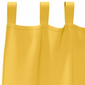 vidaXL Κουρτίνες με κουρτίνες 2 pcs κίτρινο μουσταρδί Πολυεστέρας