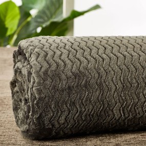 Κουβέρτα Fleece Υπέρδιπλη (220x240) Whitegg Pop Corn AW2023 Γκρι