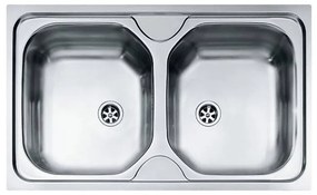 Eurodomo Star 620 Inox Ένθετος Λείος Νεροχύτης 80cm
