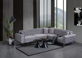 Stewehome Γωνιακός καναπές με λειτουργία κρεβατιού μοντέρνου στιλ