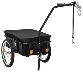 vidaXL Τρέιλερ ποδηλάτου Μαύρο 155x60x83 εκ. Ατσάλι