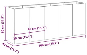 ΖΑΡΝΤΙΝΙΕΡΑ 200X40X80 ΕΚ. ΑΠΟ ΑΝΟΞΕΙΔΩΤΟ ΑΤΣΑΛΙ 860728