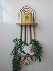 Stewehome Λευκή σκανδιναβική ραφιέρα τοίχου από mdf Λευκό 20x12x12 cm