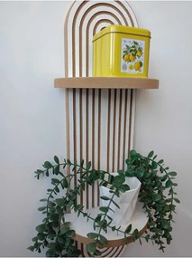 Stewehome Λευκή σκανδιναβική ραφιέρα τοίχου από mdf Λευκό 20x12x12 cm