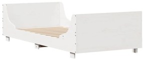 vidaXL Σκελετός Κρεβ. Χωρίς Στρώμα Λευκό 90x200 εκ Μασίφ Πεύκο
