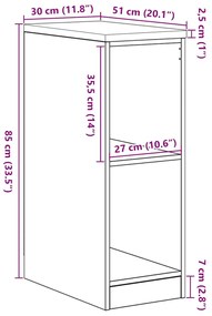 ΝΤΟΥΛΑΠΙ ΑΠΟΘΗΚΕΥΣΗΣ ΓΚΑΡΑΖ ΛΕΥΚΟ 30X51X85 ΕΚ ΜΑΣΙΦ ΞΥΛΟ ΠΕΥΚΟ 860526