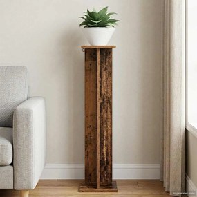 vidaXL Βάση φυτών Παλαιωμένο ξύλο 25 x 25,5 x 100,5 εκ.