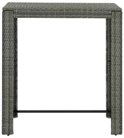 vidaXL Τραπέζι Μπαρ Κήπου Γκρι 100x60,5x110,5 εκ. από Συνθετικό Ρατάν
