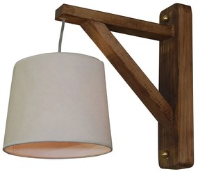 Φωτιστικό Τοίχου - Απλίκα HL-461W 77-3218 Iokasti White Homelighting Wood, Fabric