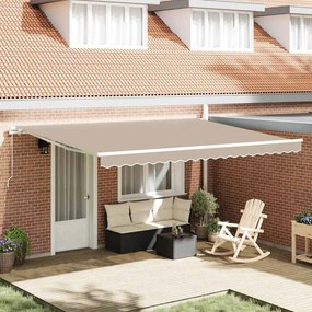 vidaXL Αναδιπλούμενη τέντα Μπεζ 450 x 350 x 165 εκ