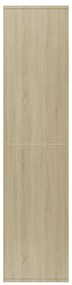vidaXL Ραφιέρα/Βιβλιοθήκη Λευκή/Sonoma 66x30x130 εκ. από Μοριοσανίδα