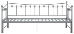 vidaXL Πλαίσιο για Καναπέ - Κρεβάτι Γκρι 90 x 200 εκ. Μεταλλικό