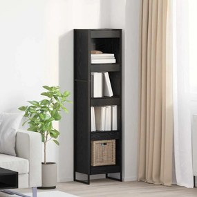vidaXL Βιβλιοθήκη 40 x 30 x 155 εκ Επεξεργασμένο Ξύλο Μαύρη Οξυά