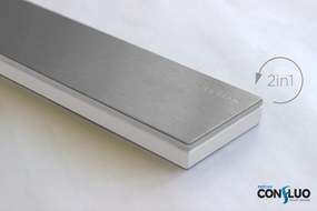Karag Confluo Frameless Line Bianco - Γραμμικό Σιφώνι Δαπέδου - 85 εκ.