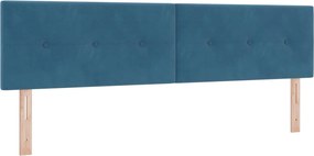 vidaXL Κρεβάτι box spring με στρώμα Μπλε 180 x 200 cm Βελούδο