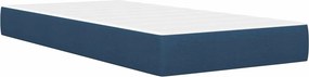 vidaXL Σκελετός κρεβατιού με στρώμα Μπλε 100 x 200 cm Ύφασμα