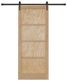 vidaXL Συρόμενη Πόρτα Άλλο ORKDAL Φυσικό και μαύρο 86 x 211 cm