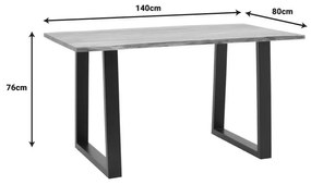 Τραπέζι Avron φυσικό μασίφ ξύλο ακακίας 140x80x76εκ 140x80x76 εκ.