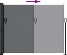 vidaXL Σκίαστρο Πλαϊνό Συρόμενο Μαύρο 160 x 600 εκ.