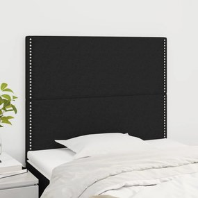 vidaXL Κεφαλάρι Κρεβατιού Μαύρο 100x5x118/128 εκ. Ύφασμα