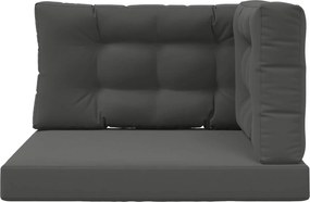 vidaXL Μαξιλάρι Καναπέ Εξωτερικού Χώρου 3 pcs Ανθρακί Πολυεστέρας