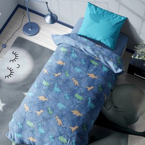 Φωσφοριζέ Κουβέρτα Fleece Μονή (160x220) Dimcol Dinosaur