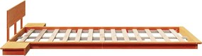 vidaXL Σκελετός Κρεβατιού Καφέ 140 x 190 cm ξύλο