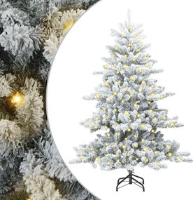 vidaXL Τεχνητό Χριστουγεννιάτικο Δέντρο με Άξονα με βάση Λευκό 150 cm