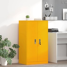 vidaXL Ντουλάπι αποθήκευσης Χαμομηλί κίτρινο 60 x 40 x 105 εκ Ατσάλι