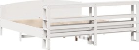 vidaXL Σκελετός Κρεβ. Χωρίς Στρώμα Λευκό 180x200 εκ Μασίφ Πεύκο
