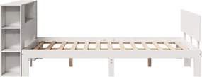 vidaXL Κρεβάτι Βιβλιοθήκη Χωρίς Στρώμα 120x200 εκ Μασίφ Ξύλο Πεύκο