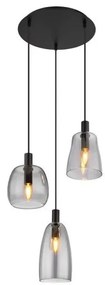 Κρεμαστό Φωτιστικό Οροφής 3xE14 Garri Globo Lighting-15789-3HB-Μαύρο 15789-3HB
