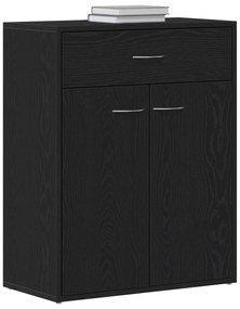 vidaXL Πλαϊνό Γραφείο Μαύρο Δρυς 60x30x75 εκ. Επεξεργασμένο Ξύλο
