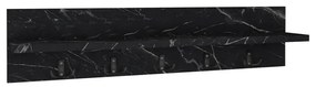 Κρεμάστρα Τοίχου Kery 0212604 80x11x18cm Black Marble Effect Μοριοσανίδα, Μελαμίνη