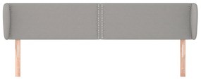 vidaXL Κεφαλάρι με Πτερύγια Ανοιχτό Γκρι 203x23x78/88 εκ. Υφασμάτινο