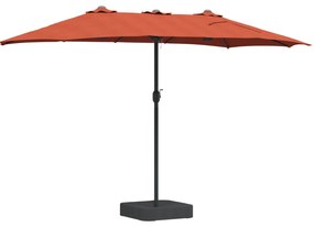 vidaXL Ομπρέλα Κήπου Τερακότα 385 x 209 x 244 εκατοστά ύφασμα