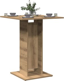 vidaXL Τραπέζι Bistro Χρώμα Τεχνίτης Δρυς 60 x 60 x 75 εκ. Μοριοσανίδα